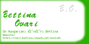 bettina ovari business card